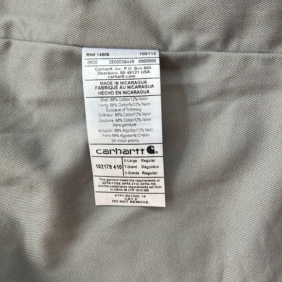 Carhartt FR Full Swing, Navy, Mens XL jacket - Picture 8 of 16